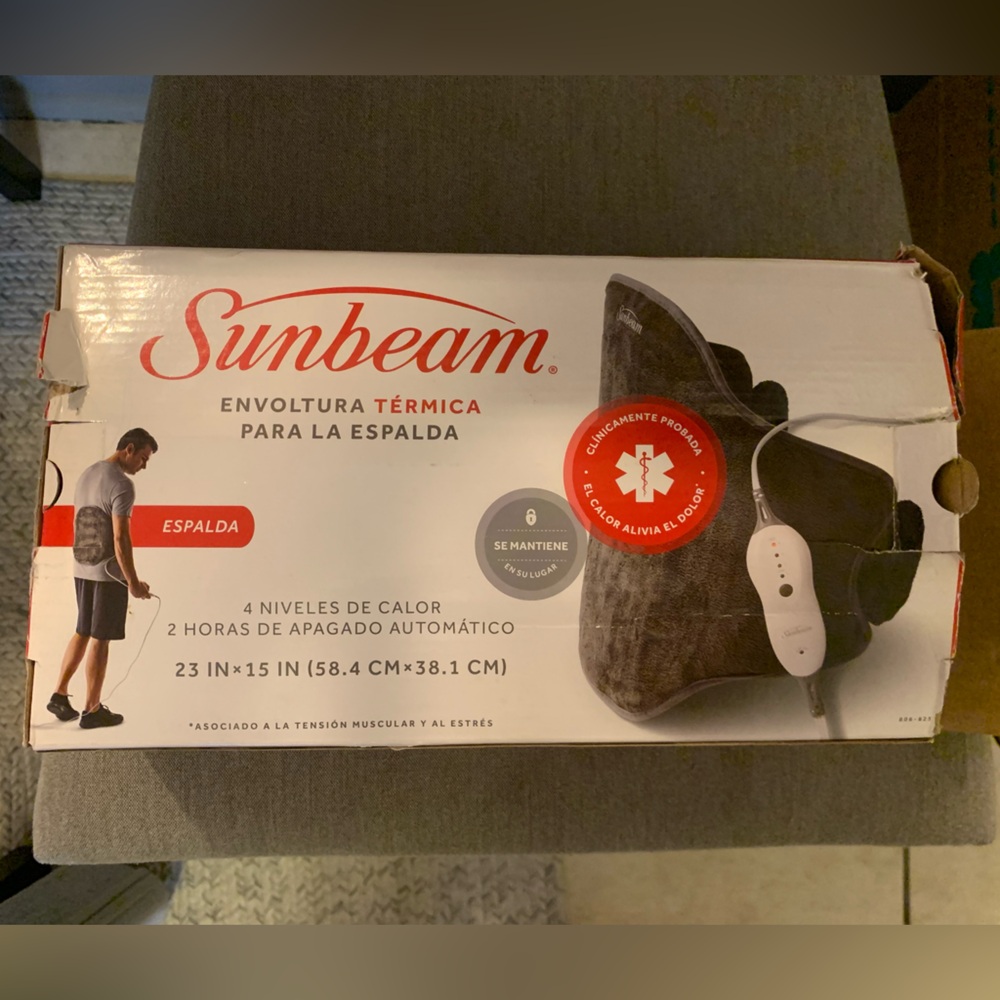 Sunbeam Charcoal Heated Blanket with White Controller